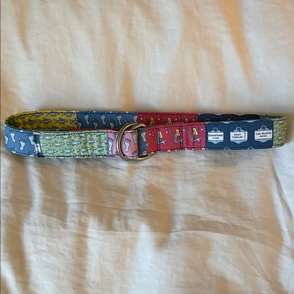 Vineyard Vines Pink, Blue & Yellow belt